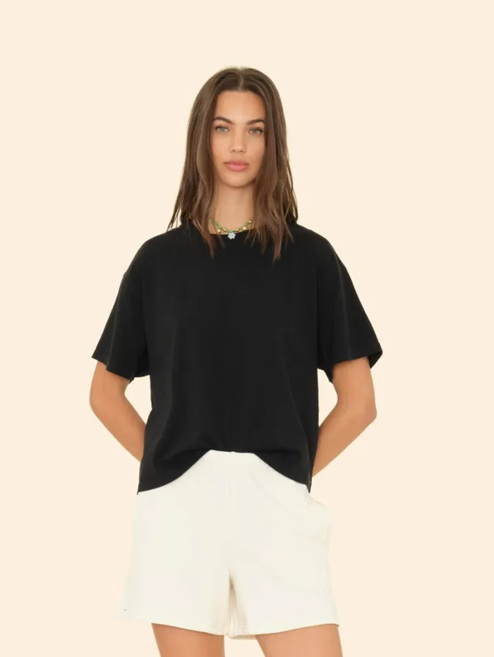 Xirena Black Palmer Tee Women Sweats and Tees