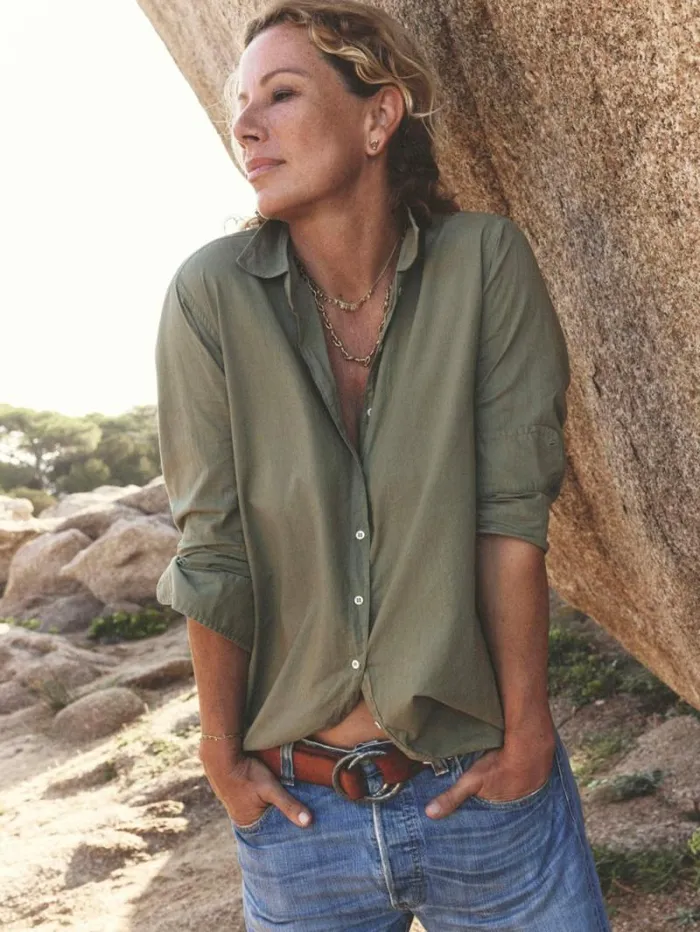 Xirena Dark Seagrass Beau Shirt Women Shirts