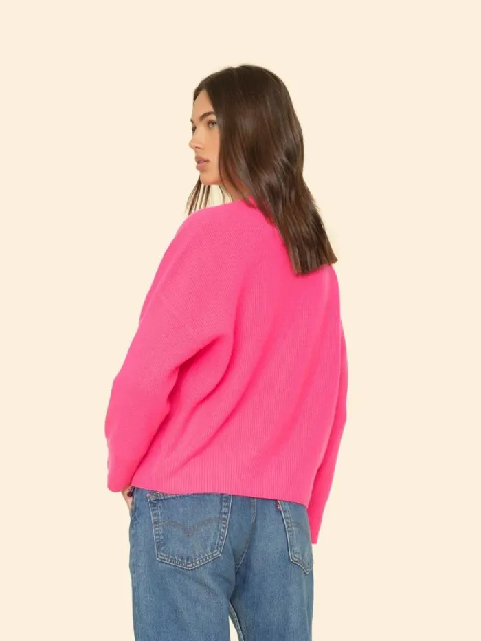 Xirena Dayglo Pink Alfie Sweater Women Sweaters and Jackets