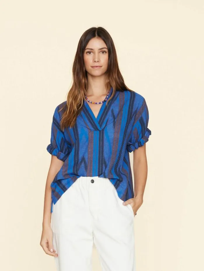 Xirena Electric Blue Avery Top Women Tops