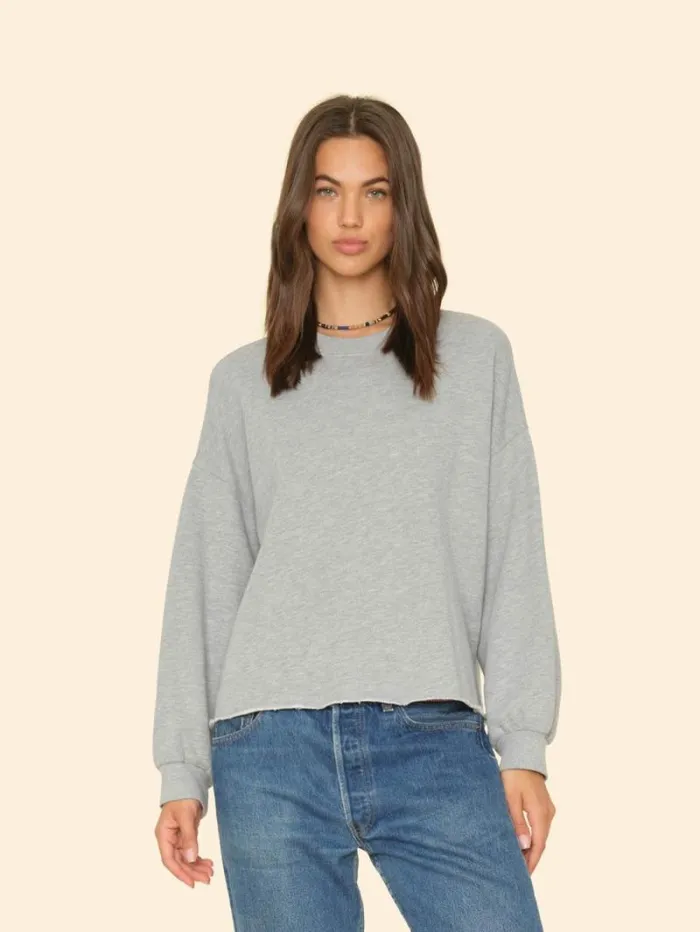 Xirena Heather Grey Honor Sweatshirt Women Sweats and Tees