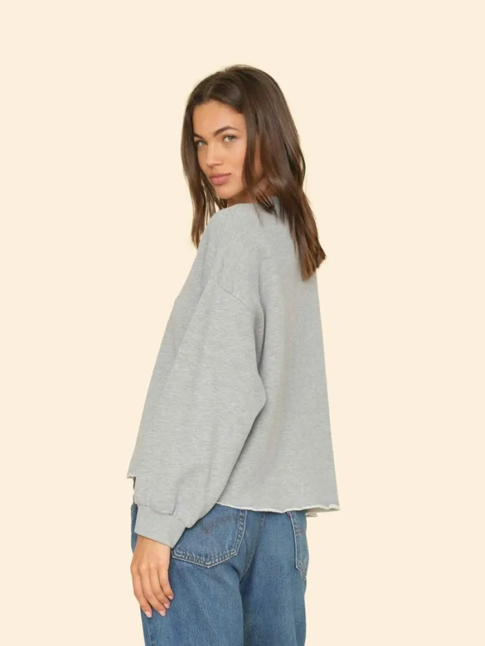 Xirena Heather Grey Honor Sweatshirt Women Sweats and Tees