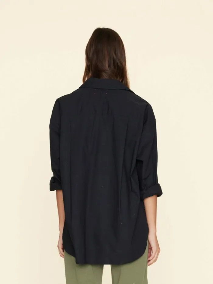 Xirena Jet Black Sydney Crisp Shirt Women Shirts