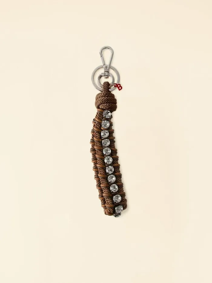Xirena My Bob Brown Rhinestone Key Ring Women Accessories