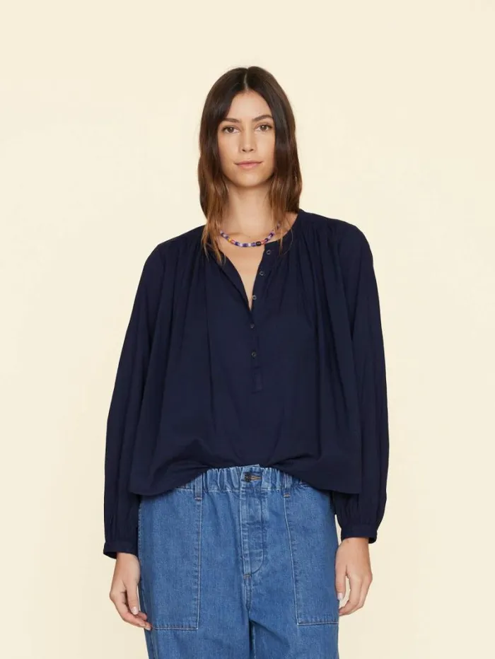 Xirena Navy Hennessy Top Women Tops
