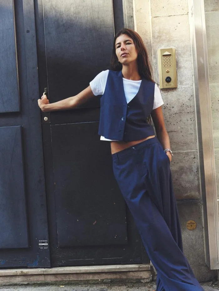 Xirena Navy Melange Portlyn Pant Women Pants and Jumpsuits