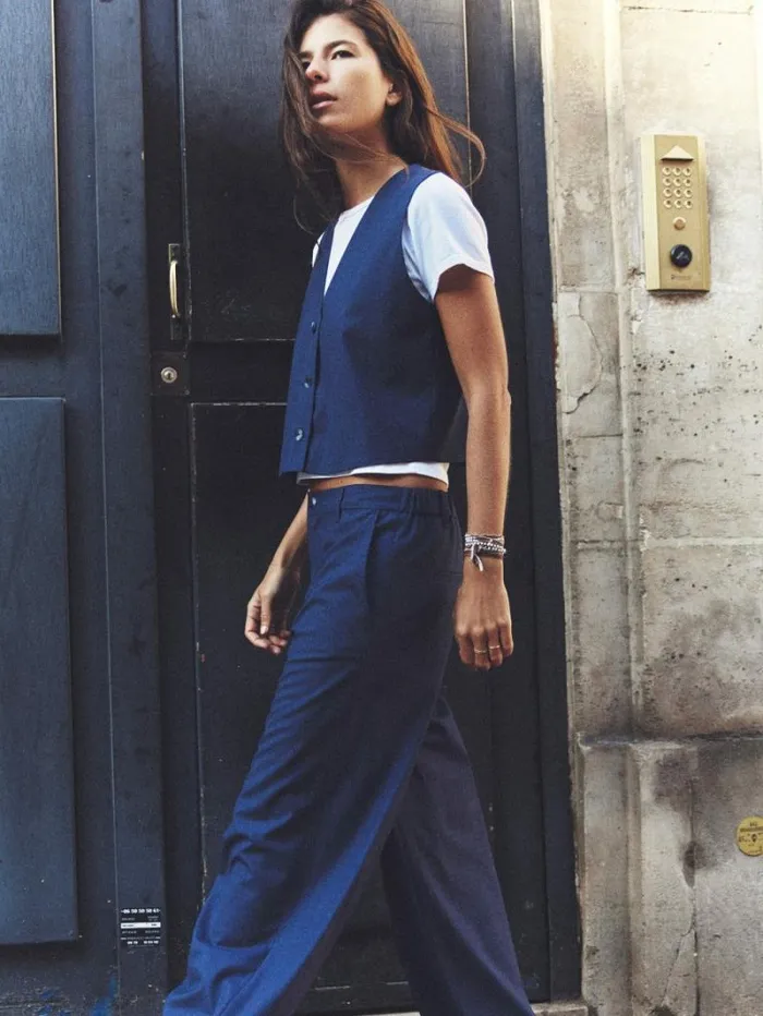 Xirena Navy Melange Portlyn Pant Women Pants and Jumpsuits