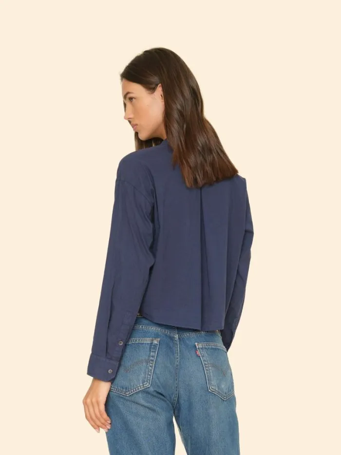 Xirena Navy Smyth Shirt Women Shirts