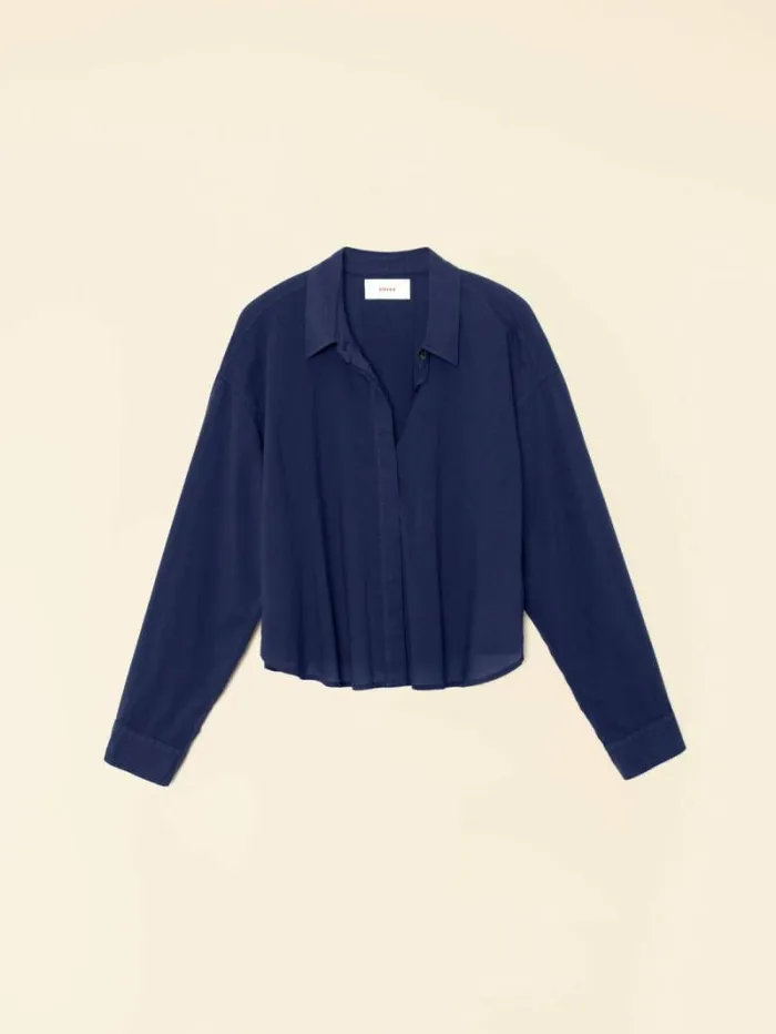 Xirena Navy Smyth Shirt Women Shirts