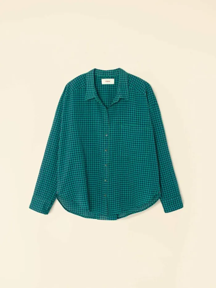 Xirena Pine Sky Jordy Plaid Shirt Women Shirts