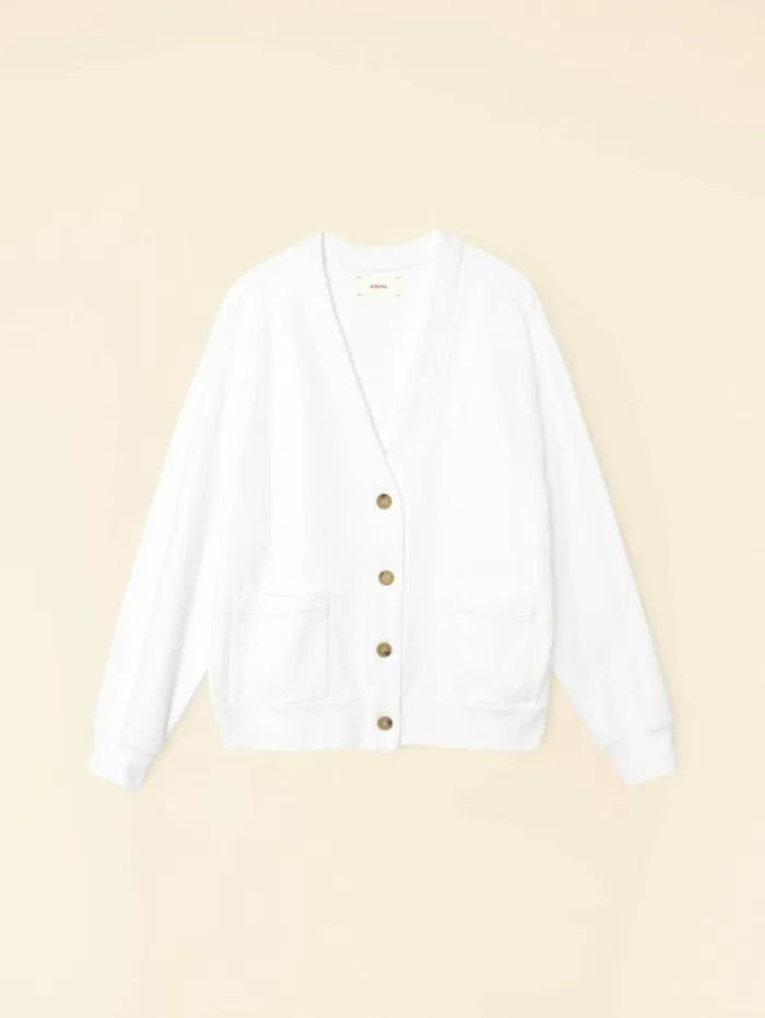 Xirena White Benny Cardigan Women Sweats and Tees