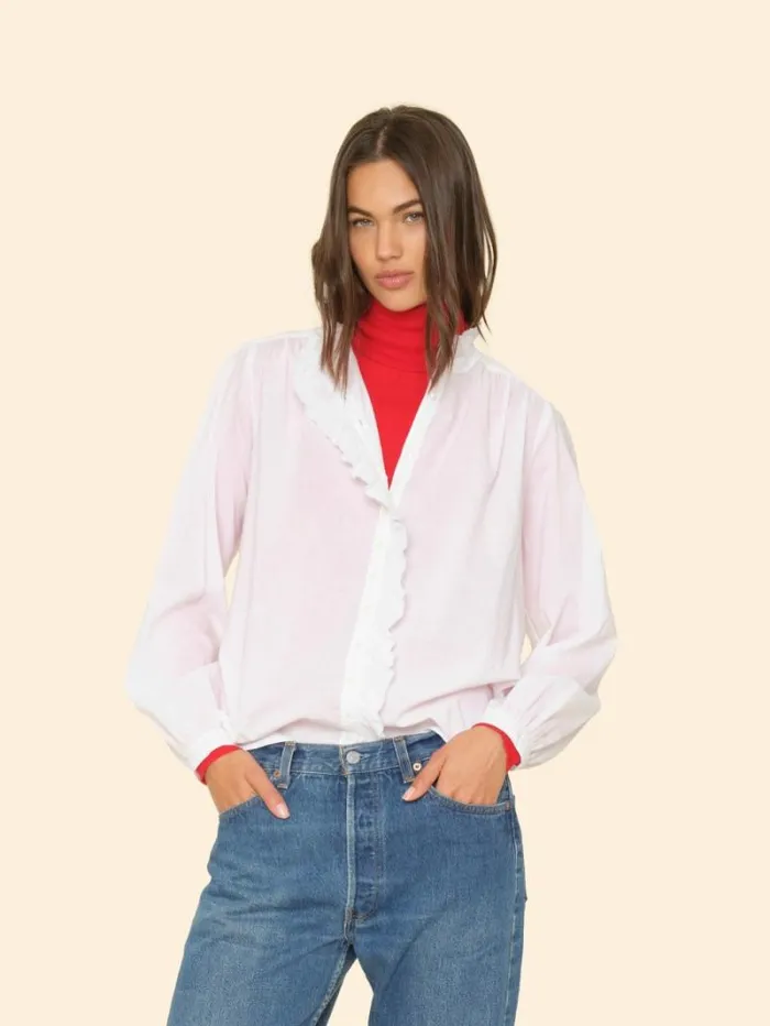 Xirena White Nicholson Shirt Women Shirts